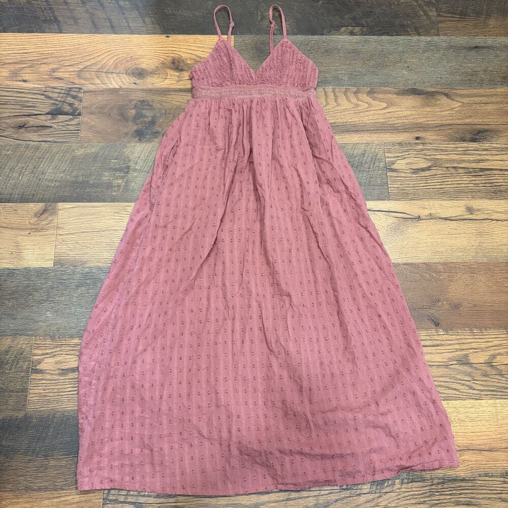 Sim & Sam Pink Cotton & Linen Maxi Dress
